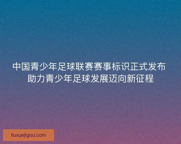 中国青少年足球联赛赛事标识正式发布 助力青少年足球发展迈向新征程